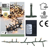 Micro-cluster 800 Led 16M Christmas light Extra Warm White