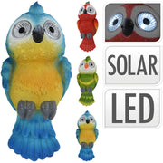 LED Decorative Garden Ornament Garden Parrot with Solar Light Eyes