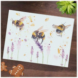 Country Life Bees Glass Cutting Board
