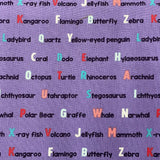 Alphabet words purple