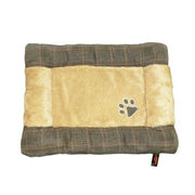 Republic of Pets Dizzi Brown Tartan Padded Cushion Dog Bed