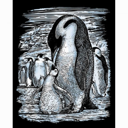 Penguins - Silver Scraper Foil