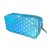 Supreme Pencil Case Metallic Polka Dot Blue