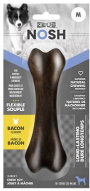 Zeus NOSH Flexible Chew Bone for Puppies - Bacon Flavour Dog Toy