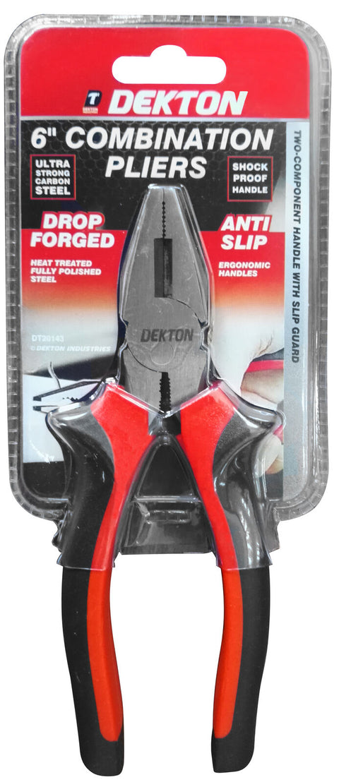 Dekton 6'' Pro Combination Plier With Cushioned Grips