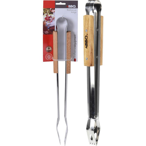 BARBECUE TONGS STAINLESS STEEL 40CM