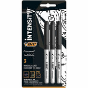 BIC Intensity Black Permanent Markers (Pack of 3)