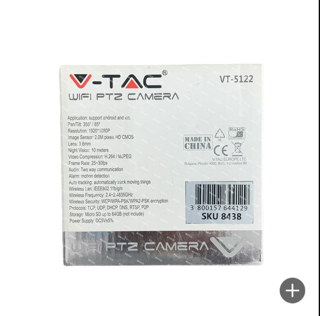 V-TAC Wifi PTZ camera VT-5122