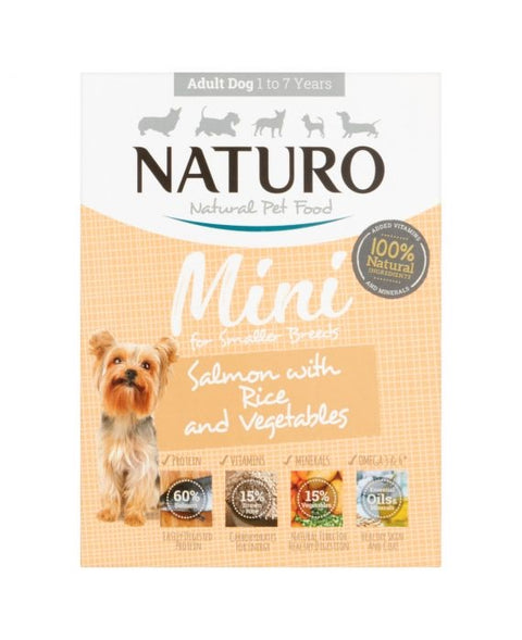 Naturo Adult Mini Dog Salmon with Rice & Vegetables 150g