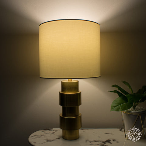 Jean cylinder table lamp gold