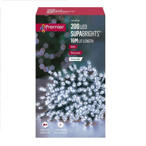 200 Multi-Action LED SupaBrights White
