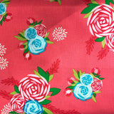 Pink roses fabric