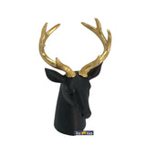 Christmas Stag Bookend Black Drcoration
