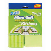 Duzzit Twin Pack Microfibre Kitchen Cloths