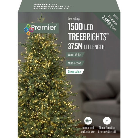 1500 Premier LED TreeBrights Christmas Tree Lights Warm White