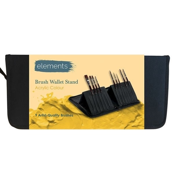 Elements Acrylic 9 Brush Stand Wallet