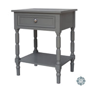 Lincoln 1 drawer accent table carbon grey