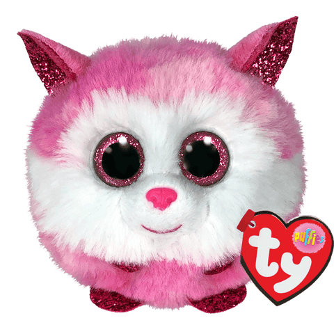 TY Puffies Princess PINK HUSKY