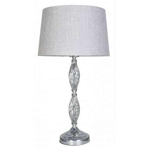Value Wire Ball Table Lamp With Light Grey Shade