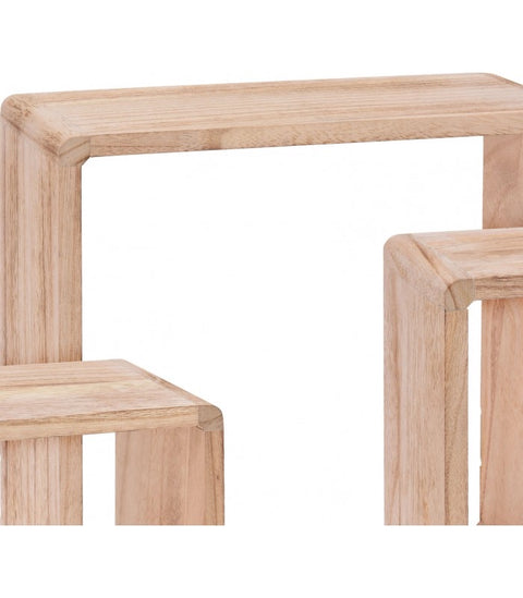 Core Products Set of 3 Square Wall Cubes Display Shelf - Wood