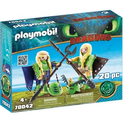 Playmobil Dragons Ruffnut And Tuffnut With Flight Suit 70042