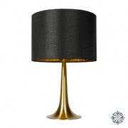 Helena flared table lamp gold