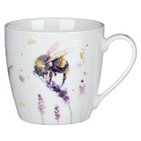 Country Life Watercolour Bumble Bee White Ceramic China Mug