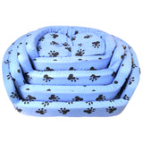 Republic of Pet Blue Foam Bed Paw Print