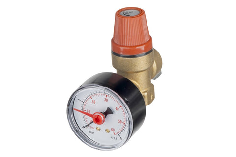 Easi Plumbing 1/2 Inch Side Outlet Safety Valve 3 Bar