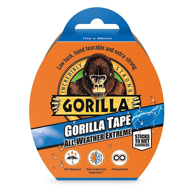 Gorilla Black Cloth All-Weather Extreme Tape (L)11m (W)48mm