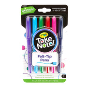 Crayola Take Note Felt-Tip pens 6pk
