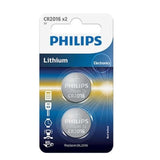 Philips CR2016 Button Cell Batteries (2 pieces)