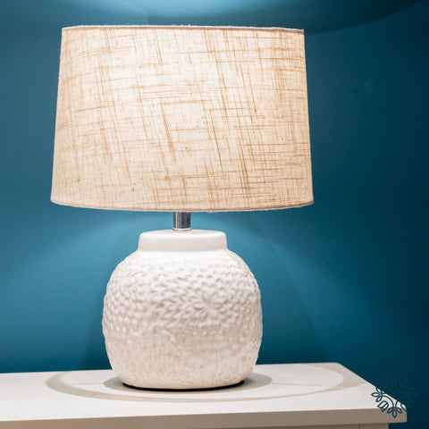 Hazel bedside lamp cream 28cm