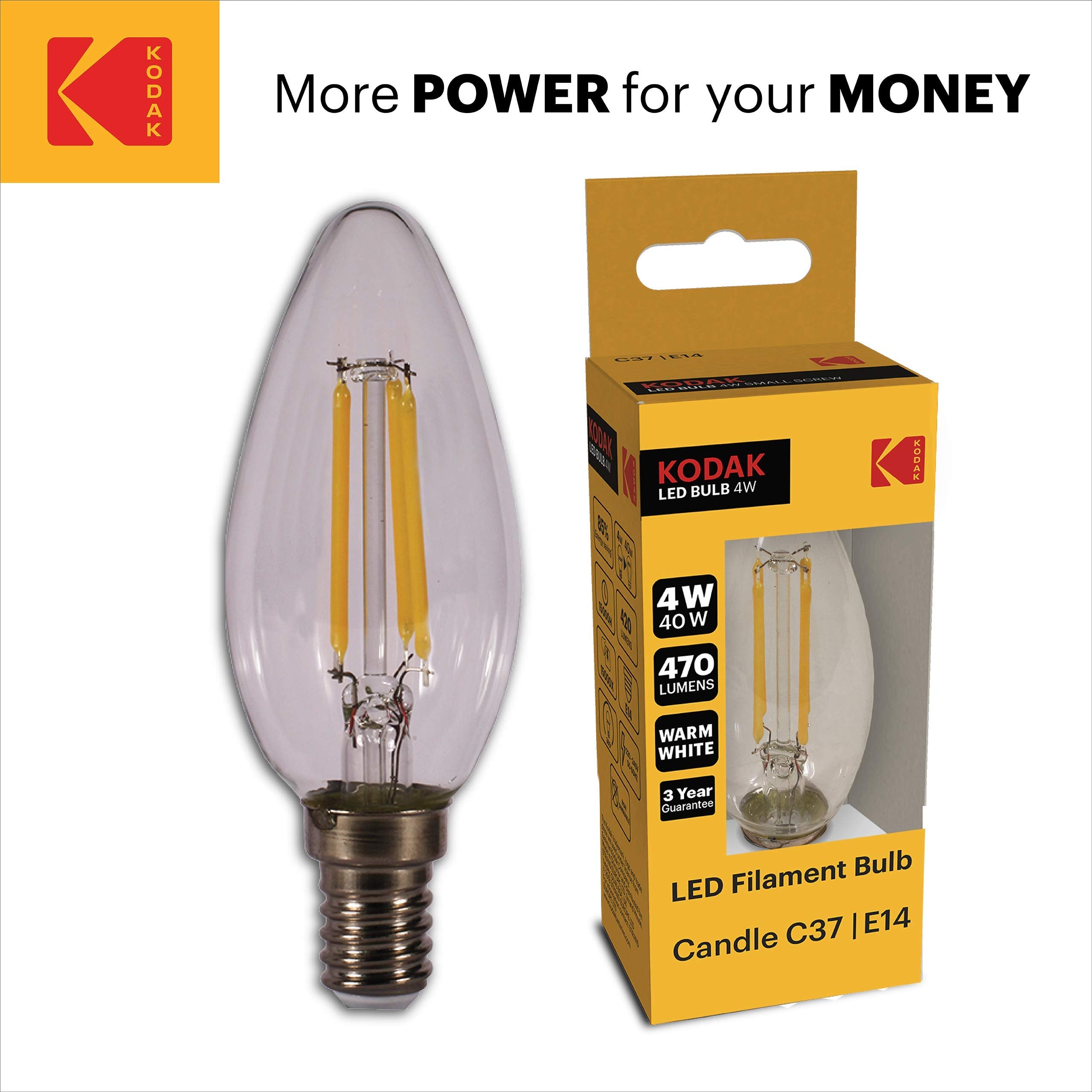 KODAK Ampoule LED BULB 6W E14 C 37 Small Screw