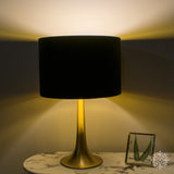 Helena flared table lamp gold