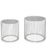 Mia Silver Metal Nest End Tables