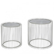 Mia Silver Metal Nest End Tables
