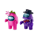 Official & Fully Licensed Among Us Purple Pink Action Figures 2-Pack