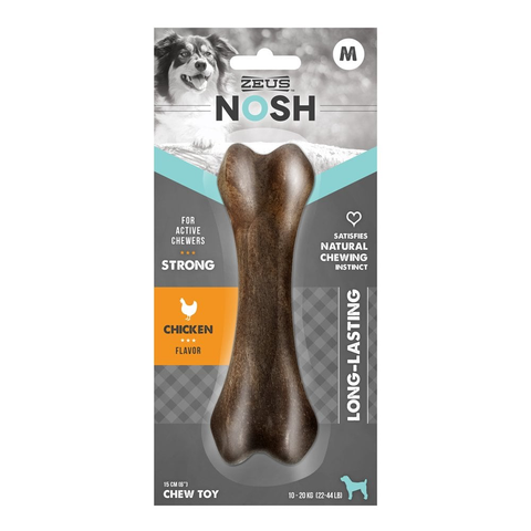 Zeus NOSH Strong Chew Bone for Puppies - Chicken Flavour Dog Toy
