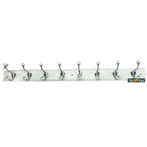 Headbourne  keypak 8-Hook Wall-Mounted Coat Rack, White, Ceramic Tip