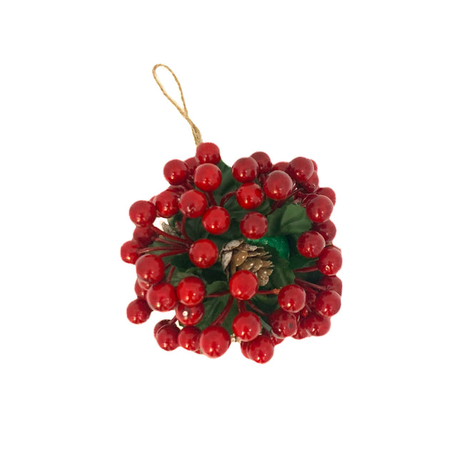 Red Berry Balls with Pine cones