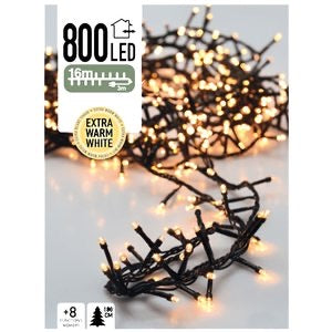 Micro-cluster 800 Led 16M Christmas light Extra Warm White
