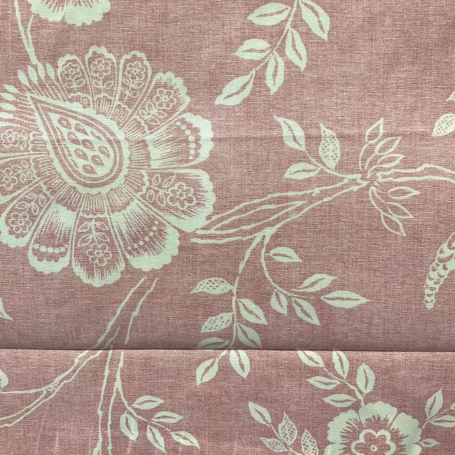 Pink white floral Fabric