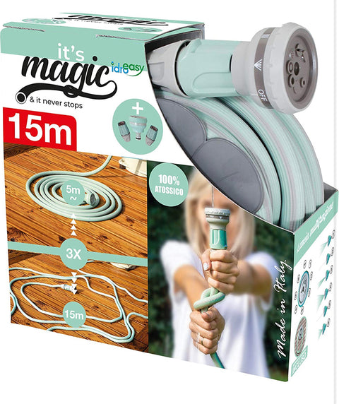 Water Hose 15m Ikra Magic Soft Smart Hose