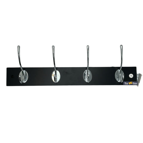 Headbourne  4 Victorian Chrome Hooks On Black Block Board