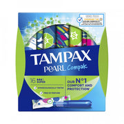 Tampax Compak Pearl Super women's tampons with 16-piece applicator