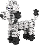 Clicformers 806002 Loving Friends 79-Piece Modelling Construction STEM Educational Toy. Makes Three Dogs clickable, Black, White