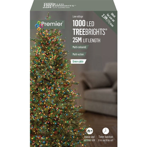 1000 Premier LED TreeBrights Christmas Tree Lights Multi Color