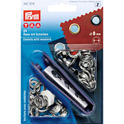 Prym Eyelets and washers, silver-colored