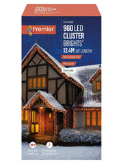 960 Multi-Action LED Christmas Cluster Lights with Timer | Seasons Christmas Outlet